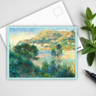 Aussicht auf Monte Carlo von Cap Martin, Renoir Postkarte