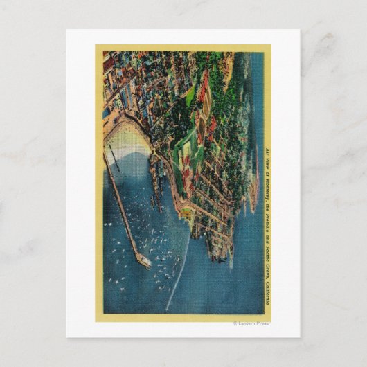 Aussicht auf Monterey und Presido Postkarte (Vorderseite)