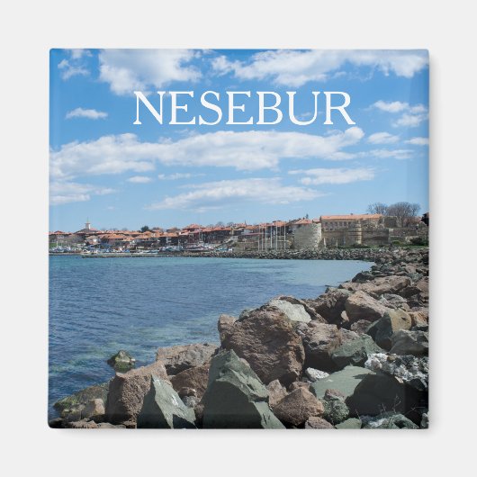 Aussicht auf Nesebur Stadt, Bulgarien Magnet (Vorne)