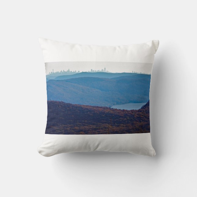 Aussicht auf New York City vom Mount Beacon Kissen (Vorderseite)