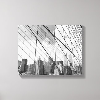 Aussicht auf New York von der Brooklyn Bridge Leinwanddruck