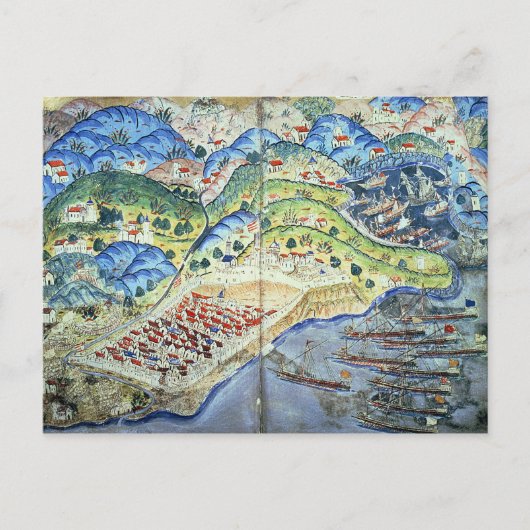 Aussicht auf Nizza, vom "Suleymanname" Postkarte (Vorderseite)