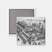 Aussicht auf Old St.Peter's, Rom, 1891 Magnet (Vorderseite/Rückseite)