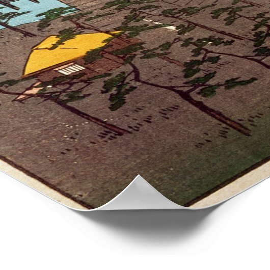 Aussicht auf Osaka Poster (Ecke)