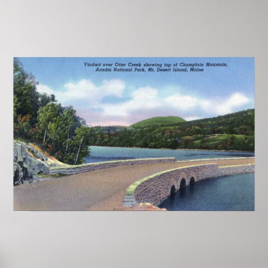 Aussicht auf Otter Creek Viadukt, Champlain Mt. Poster (Vorne)