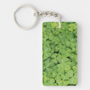 Aussicht auf Oxalis Oregana Wald Sorrel Foliage Schlüsselanhänger