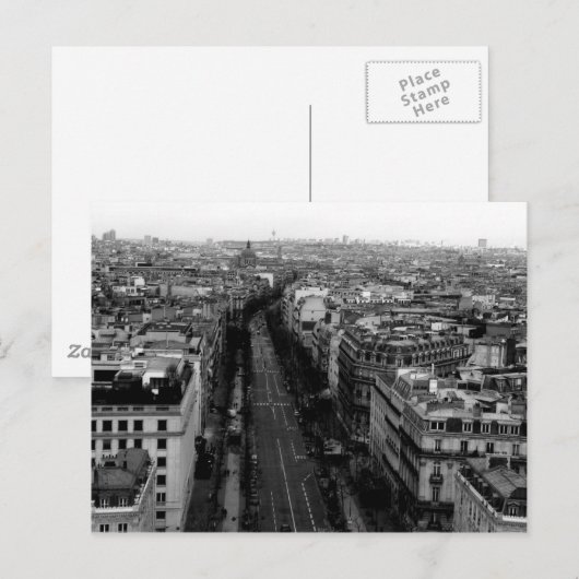 Aussicht auf Paris Postkarte (Vorne/Hinten)