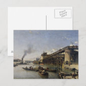 Aussicht auf Paris, Seine oder Estacade, 1853 Postkarte (Vorne/Hinten)