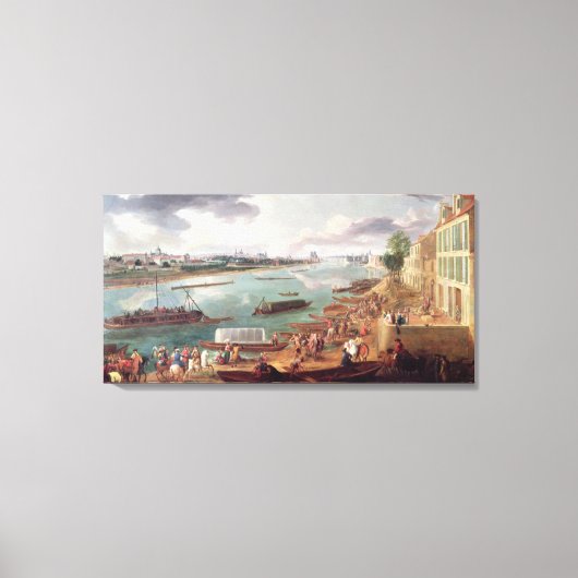 Aussicht auf Paris vom Quai de la Rapee Leinwanddruck (Vorderseite)