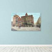 Aussicht auf Pergola auf dem Pioneer Platz Leinwanddruck (Insitu (Holzboden))