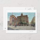 Aussicht auf Pergola auf dem Pioneer Platz Postkarte (Vorne/Hinten)