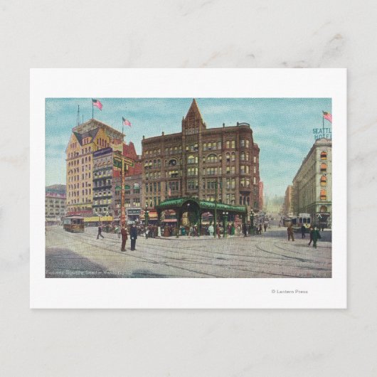 Aussicht auf Pergola auf dem Pioneer Platz Postkarte (Vorderseite)