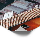 Aussicht auf Piazza Maggiore Platz und San Petr Poster (Ecke)