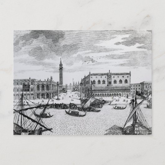 Aussicht auf Piazza San Marco vom Bacino, Venedig Postkarte (Vorderseite)