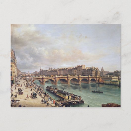 Aussicht auf Pont Neuf, 1832 Postkarte (Vorderseite)