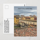 Aussicht auf Ponte Vecchio, Florenz Italien Postkarte (Vorne/Hinten)