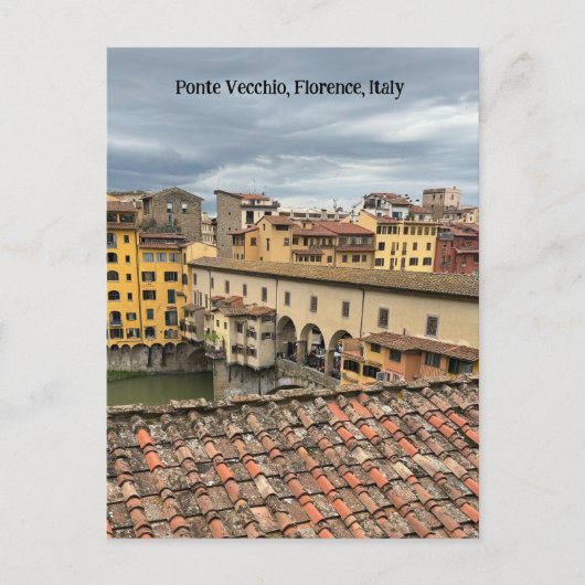 Aussicht auf Ponte Vecchio, Florenz Italien Postkarte (Vorderseite)