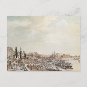 Aussicht auf Port Saint-Paul, Paris, 1782 Postkarte