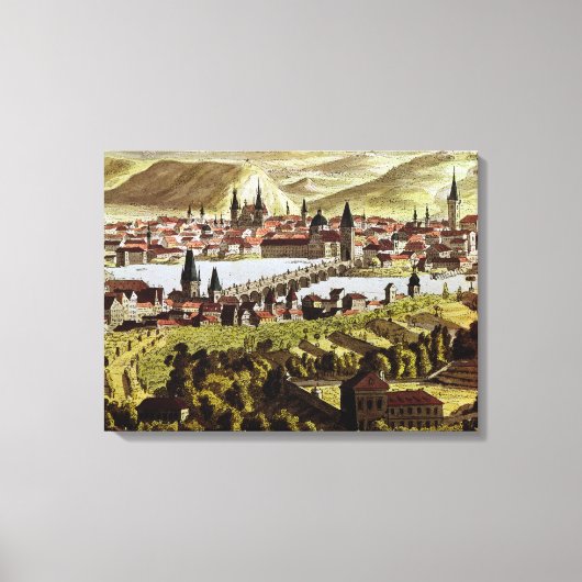 Aussicht auf Prag Leinwanddruck (Vorderseite)