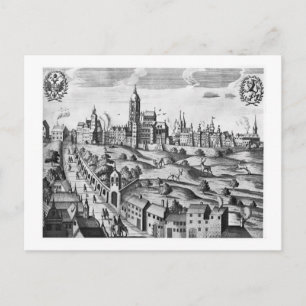 Aussicht auf Prag mit dem Kaiserpalast und dem Postkarte