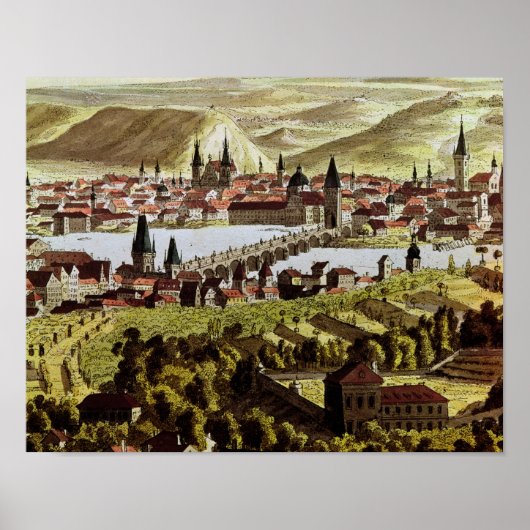 Aussicht auf Prag Poster (Vorne)