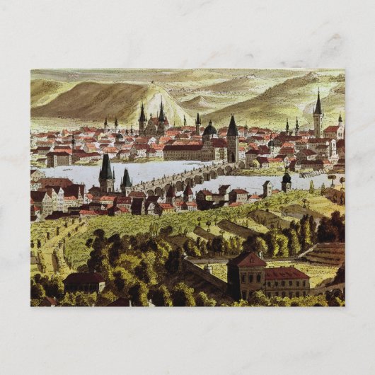 Aussicht auf Prag Postkarte (Vorderseite)