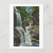 Aussicht auf Regenbogenfälle und Brücke Postkarte (Vorderseite)