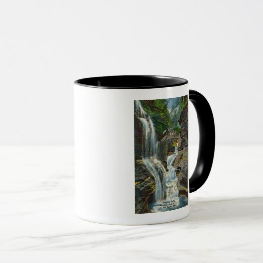 Aussicht auf Regenbogenfälle und Brücke Tasse (VorderseiteRechts)