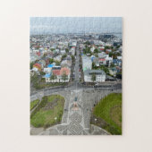 Aussicht auf Reykjavik, Island aus Hallgrimskirkja Puzzle (Vertikal)