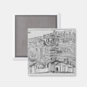 Aussicht auf Rom, 1493 Magnet (Vorderseite/Rückseite)