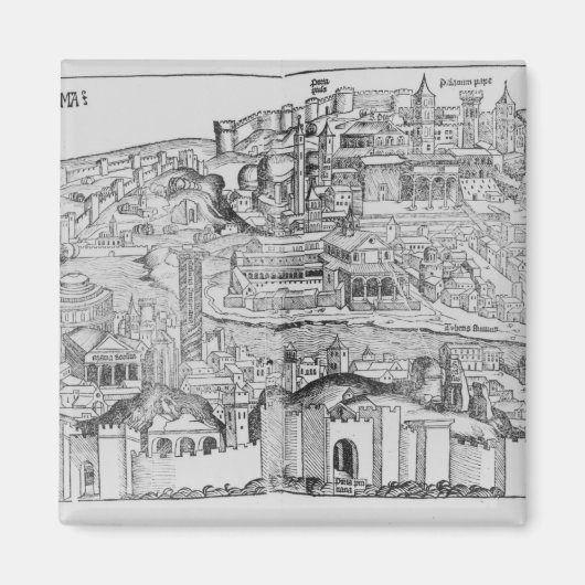 Aussicht auf Rom, 1493 Magnet (Vorne)