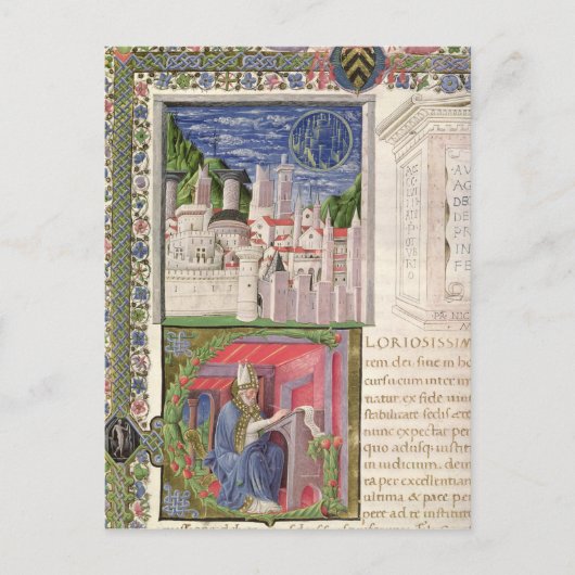 Aussicht auf Rom als Stadt Gottes Postkarte (Vorderseite)