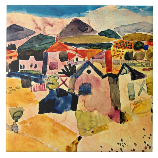 Aussicht auf Saint Germain, Paul Klee, Fliese (Vorderseite)
