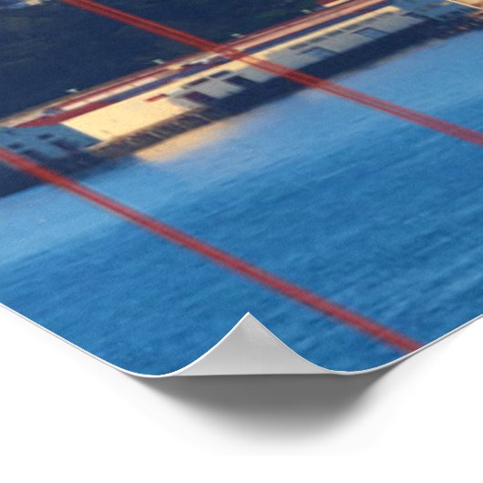 Aussicht auf San Francisco durch die Golden Gate B Poster (Ecke)