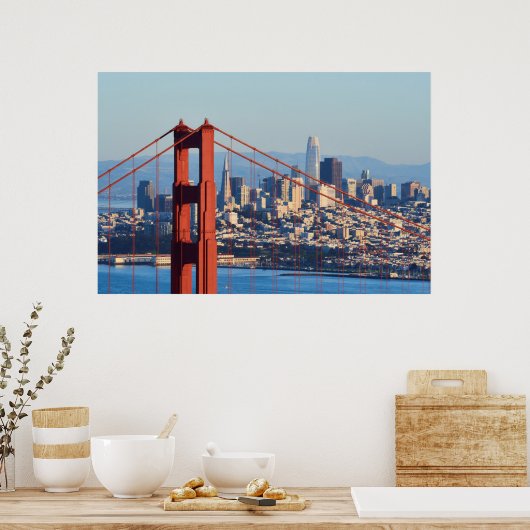 Aussicht auf San Francisco durch die Golden Gate B Poster (Küche)
