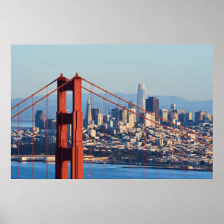 Aussicht auf San Francisco durch die Golden Gate B Poster