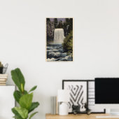 Aussicht auf San Joaquin River & Rainbow Falls Poster (Heimbüro)