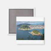 Aussicht auf San Sebastian und Santa Clara Magnet (Vorderseite/Rückseite)