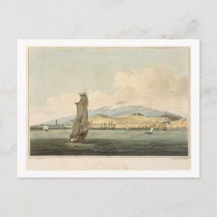 Aussicht auf Santa Cruz, Platte 3 von 'A Voyage to Postkarte