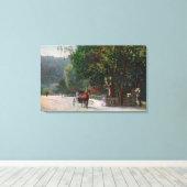 Aussicht auf schattige Lane, Pferdetransport Leinwanddruck (Insitu (Holzboden))