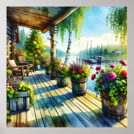 Aussicht auf See | Blick auf die Bucht Poster