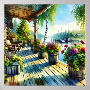 Aussicht auf See   Blick auf die Bucht Poster