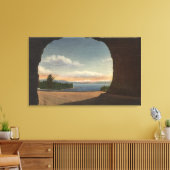Aussicht auf See vom Höhlenstunnel Leinwanddruck (Insitu (Wohnzimmer))