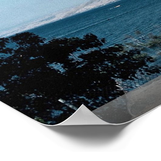 Aussicht auf See von Galiläa von der Südküste Isra Poster (Ecke)