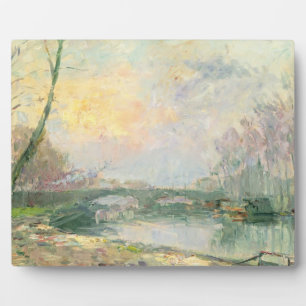 Aussicht auf Seine, Paris (Öl auf Leinwand) Fotoplatte
