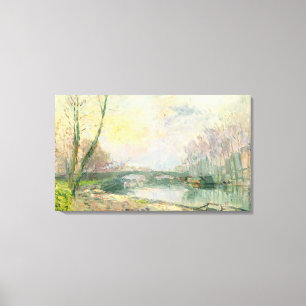 Aussicht auf Seine, Paris (Öl auf Leinwand) Leinwanddruck