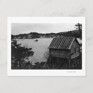 Aussicht auf Seldovia, Alaska aus dem Wasser Postkarte