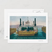 Aussicht auf SP Ferry Boat Solano im Dock Postkarte (Vorne/Hinten)