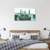 Aussicht auf SP Ferry Boat Solano in Dock 2 Leinwanddruck (Insitu (Schlafzimmer))