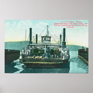 Aussicht auf SP Ferry Boat Solano in Dock 2 Poster
